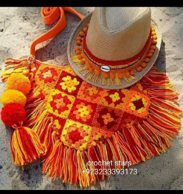 Orange Large bag without Cap