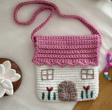 Beautiful White and Pink bag with a Beautiful Designing