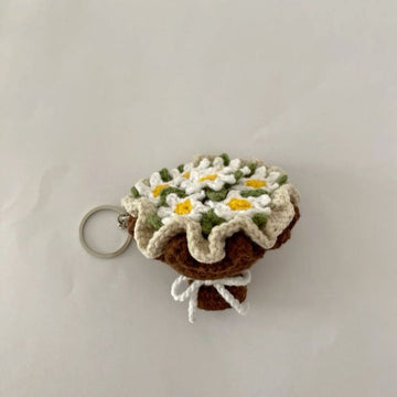 Crochet Flower Keychain