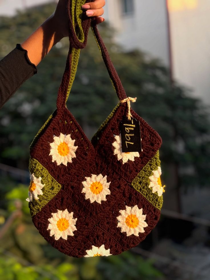 Crochet 2 colors bag