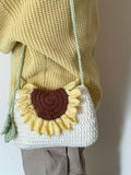 Crochet sun flower bag