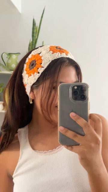 Ladies Hairband in sunflower design