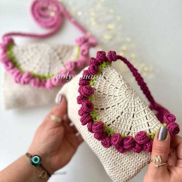 Crochet Cross Body Small Purse