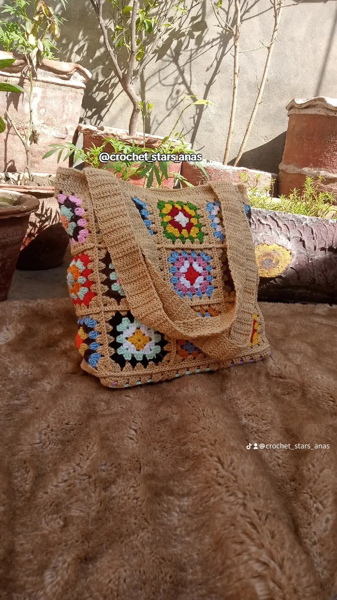 Beautiful square design Crochet bag