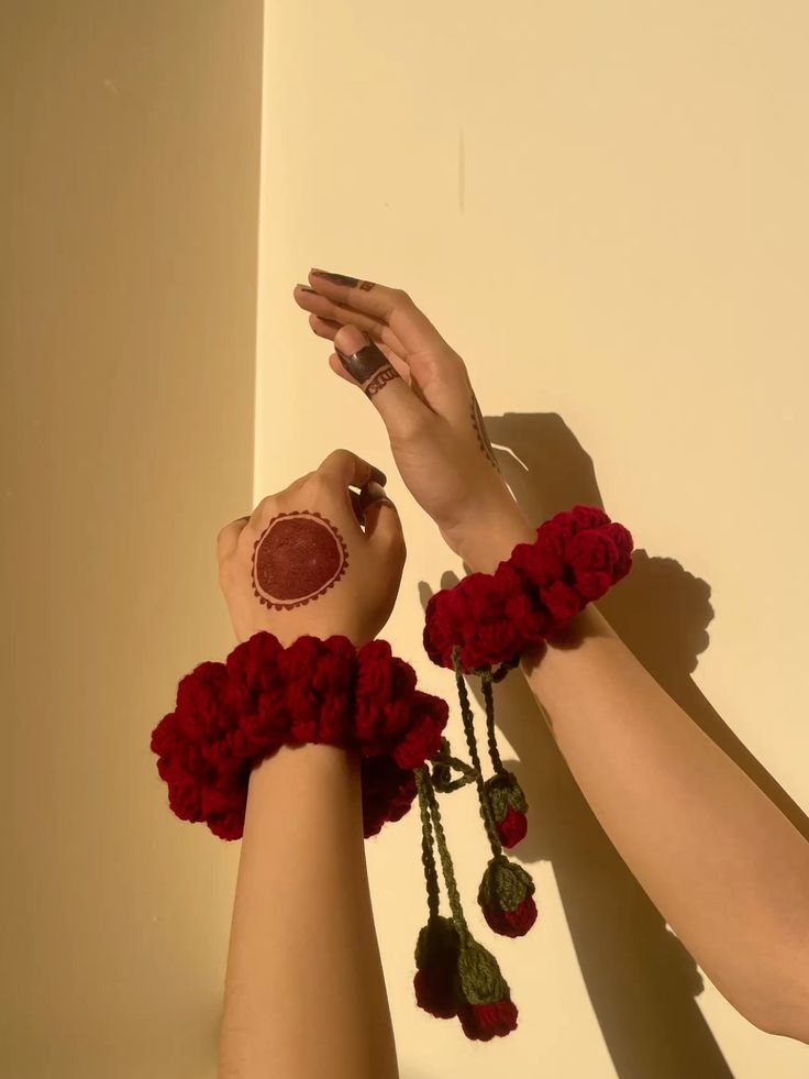 Crochet Gajree in mahroon