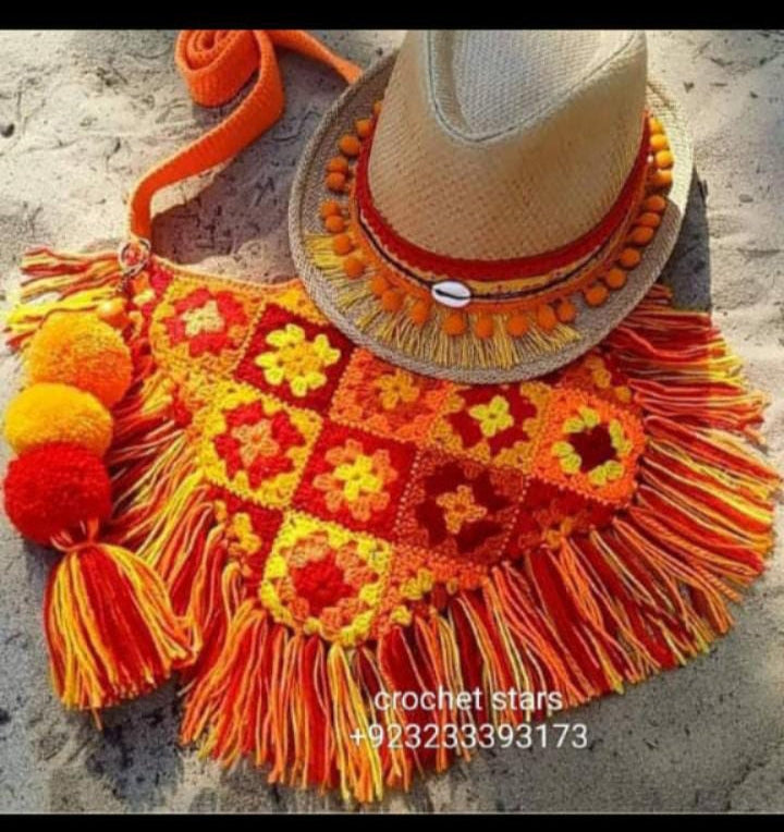 Orange Large bag without Cap
