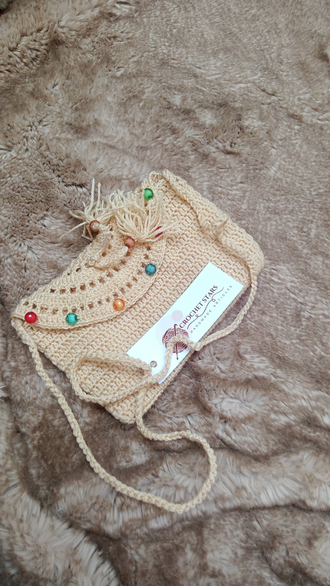 Crochet Small Pouch In skin color
