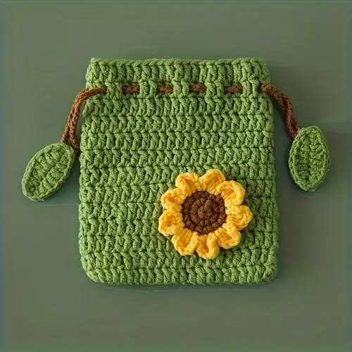 Earpod pouch in sunflower theme
