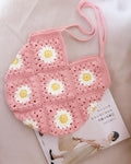 crochet Pink grannu square beauty