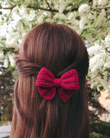 Crochet bow Hair Clip