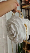 White large rose bag