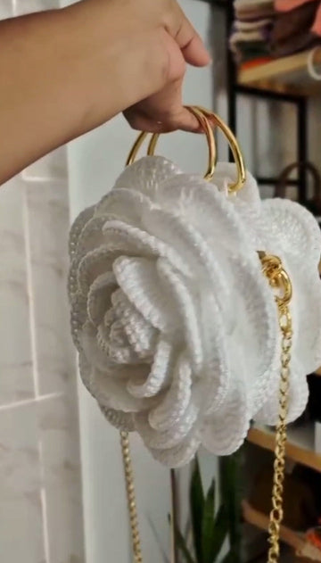White large rose bag